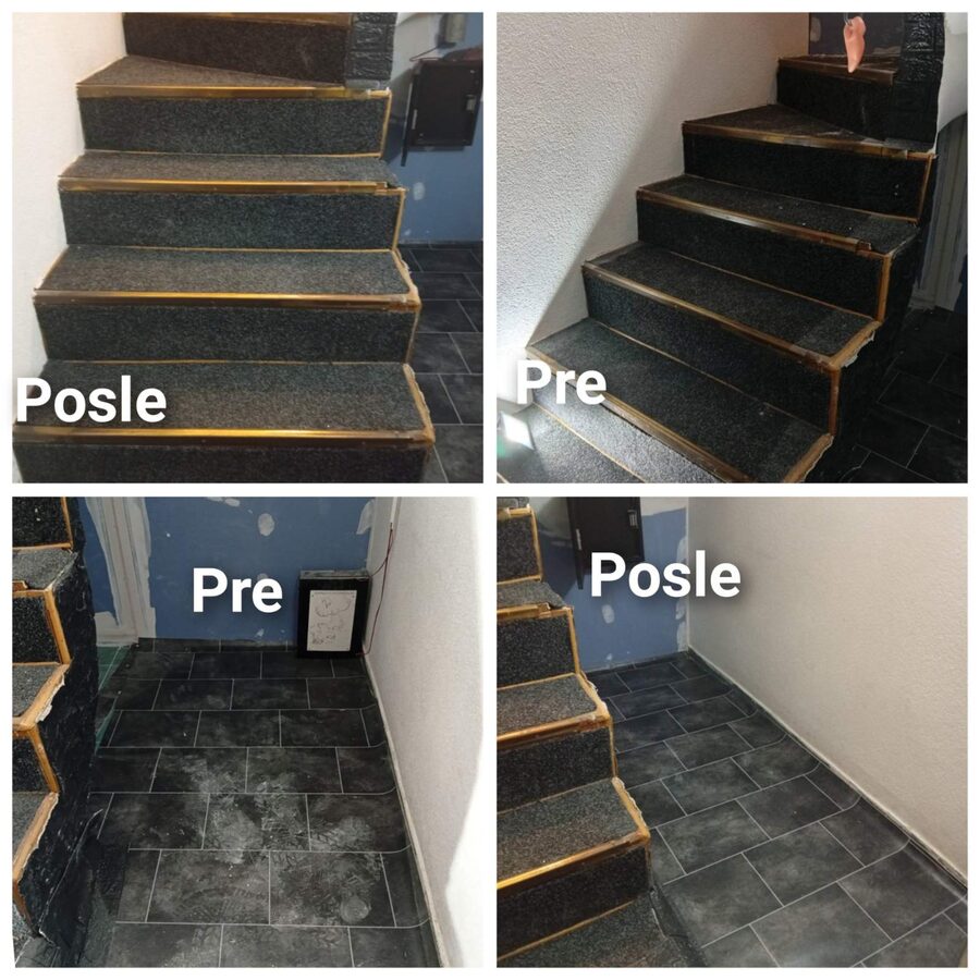 Čišćenje hodnika i ulaza – pre i posle, zgrada Beograd